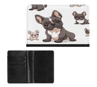 Étui de passeport élégant imprimé bouledogue français - Portefeuille de voyage fin pour homme et femme - Taille unique, Style :, Taille unique, Protecteur de passeport