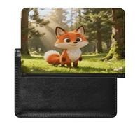 Étui de passeport en cuir avec blocage RFID - Motif renard