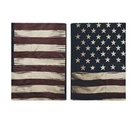 Étui de passeport en cuir avec drapeau américain imprimé pour documents, cadeaux de voyage, drapeau des états-unis, 20.3x13.8cm