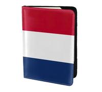 Étui de passeport en cuir avec imprimé drapeau néerlandais respectueux de l'environnement en cuir véritable essentiel de voyage