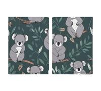 Étui de passeport en cuir avec imprimé papillon monarque pour documents, cadeaux de voyage, Joli koala, 20.3x13.8cm