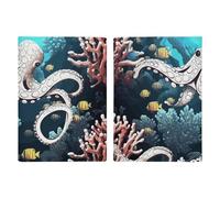 Étui de passeport en cuir avec imprimé papillon monarque pour documents, cadeaux de voyage, Marine Life, 20.3x13.8cm