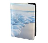 Étui de passeport en cuir avec imprimé vague 2 en mousse écologique et écologique