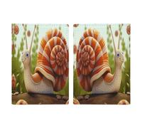 Étui de passeport en cuir avec motif escargot mignon - Style minimaliste - 20,3 x 13,8 cm, Style :, 20.3x13.8cm