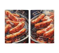 Étui de passeport en cuir avec motif saucisse on Fire - Style minimaliste - Pour passeport - Pour homme et femme - 20,3 x 13,8 cm, Style :, 20.3x13.8cm