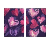 Étui de passeport en cuir avec motifs alimentaires colorés imprimés pour documents, cadeaux de voyage, Image de forme rouge, 20.3x13.8cm