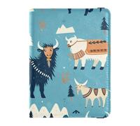 Étui de passeport en cuir bleu Cattle Of The Bohemian Tribe - Pour homme - Ultra fin
