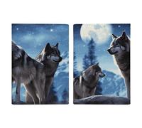 Étui de passeport en cuir de loups fait à la main avec fente pour cartes et billets, accès facile à utiliser, pour homme et femme, 20,3 x 13,8 cm, Style :, 20.3x13.8cm