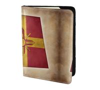 Étui de passeport en cuir de vache imprimé carte du Nouveau-Mexique, étui de passeport, étui de carte de voyage pour homme et femme, protecteur de documents, noir, One Size