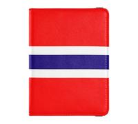 Étui de passeport en cuir imperméable avec drapeau de la Norvège pour voyage pour voyage pour carte de vaccin Combo Portefeuille de voyage pour homme Ultra fin, Drapeau de la Norvège, 1 size