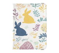 Étui de passeport en cuir imperméable pour homme et femme - Organiseur de documents familiaux - Accessoires essentiels de voyage - Lapins de Pâques colorés - Safari simple, lapins de Pâques coloré