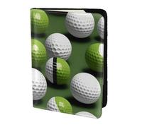 Étui de passeport en cuir imprimé balle de golf pour homme et femme, portefeuille de voyage, noir, One Size