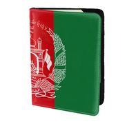 Étui de passeport en cuir imprimé drapeau de l'Afghanistan pour homme et femme, portefeuille de voyage, noir, One Size