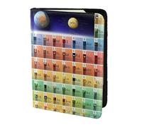 Étui de passeport en cuir imprimé tableau périodique des éléments pour homme et femme, portefeuille de voyage, noir, One Size