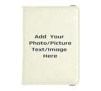 Étui de passeport en cuir noir et diable de Tasmanie - Étui personnalisable pour passeport de voyage - Organiseur de documents - Accessoires légers, Black Tasmanian Devil White, 1 size