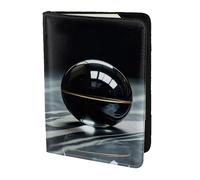 Étui de passeport en cuir noir imprimé marbre écologique en cuir véritable essentiel de voyage