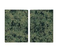 Étui de passeport en cuir noir imprimé robot pour documents, cadeaux de voyage, Green Army Digital Camouflage, 20.3x13.8cm