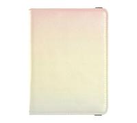 Étui de passeport en cuir poudré jaune et bleu ultra fin, Poudre jaune et bleue, 1 size