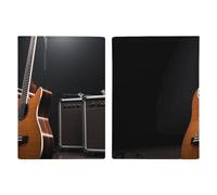 Étui de passeport en cuir pour instrument de musique et guitare - Fait à la main - Avec fente pour cartes et tickets - Accès facile - Pour homme et femme - 20,3 x 13,8 cm, Style :, 20.3x13.8cm