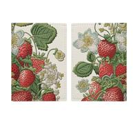 Étui de passeport en cuir pour passeport avec imprimé clôture et cheval pour documents, cadeaux de voyage, Broderie fraise, 20.3x13.8cm