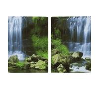 Étui de passeport en cuir pour passeport - Cascade - Imprimé - Pour documents, cadeaux de voyage, Cascade qui coule vers le bas, 20.3x13.8cm