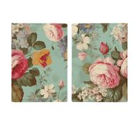 Étui de passeport en cuir pour passeport - Cascade - Imprimé - Pour documents, cadeaux de voyage, Fleurs florales vintage., 20.3x13.8cm