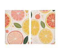 Étui de passeport en cuir pour passeport - Couleurs vives et rayures imprimées - Pour documents, cadeaux de voyage, Imprimé fruits colorés, 20.3x13.8cm