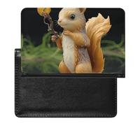 Étui de passeport en cuir pour passeport en résine en forme d'écureuil - Essentiels de voyage pour homme et femme, Écureuil en résine, Taille unique