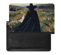 Étui de passeport en cuir pour passeport La sorcière des ténèbres - Étui de voyage essentiel pour homme et femme, La sorcière des ténèbres, Taille unique