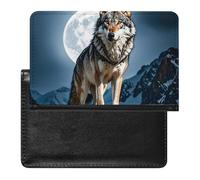 Étui de passeport en cuir pour passeport La sorcière des ténèbres - Étui de voyage essentiel pour homme et femme, Timberwolves, Taille unique