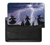 Étui de passeport en cuir pour passeport La sorcière des ténèbres - Étui de voyage essentiel pour homme et femme, Sorcière priée, Taille unique