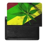 Étui de passeport en cuir pour passeport - Mathématiques et physiques - Pour documents de voyage - Essentiels de voyage pour homme et femme, Drapeau Jamaïque, Taille unique