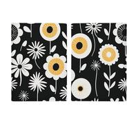 Étui de passeport en cuir pour passeport - Motif pensée - Parfait - Carnet de passeport imprimé pour documents, cadeaux de voyage, Traits de fleurs simples, 20.3x13.8cm
