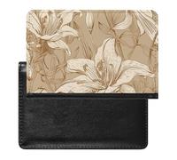 Étui de passeport en cuir pour passeport - Ours dans un arbre - Étui de voyage essentiel pour homme et femme, Dessin au trait beige, Taille unique