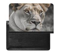 Étui de passeport en cuir pour passeport - Panda ludique - Pour documents de voyage - Essentiels de voyage pour homme et femme, Lioness., Taille unique