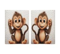 Étui de passeport en cuir PU étanche pour passeport en forme de singe mignon