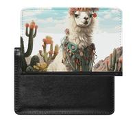 Étui de passeport en cuir rétro avec drapeau du Canada pour homme et femme, Lama vert mexicain, Taille unique