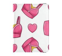 Étui de passeport en cuir rose mignon avec blocage RFID pour les femmes, sous-vêtements de bande dessinée rose mignon, 1 taille, sous-vêtements mignons de bande dessinée rose, 1 taille, Mignon