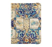 Étui de passeport en cuir style bohème vintage mandala avec fleurs - Étanche, Fleur bohème style mandala vintage, 1 size
