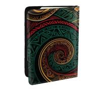 Étui de passeport en cuir synthétique avec images HD pour voyage, protection de passeport RFID pour homme et femme Bleu sarcelle foncé