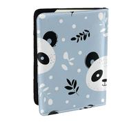 Étui de passeport en cuir synthétique avec motif de panda géant avec oreilles pour homme et femme, 16,5 cm, Noir , Taille unique