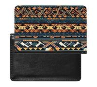 Étui de passeport en cuir synthétique avec texture tribale africaine et ethnique pour passeport - Étui de protection ultra fin pour passeport - Pour homme et femme