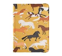 Étui de passeport en cuir synthétique imperméable pour la famille, les vacances, les badges, les vaccins, les cartes, les voyages, les chevaux, multicolore, 1 size, Décontracté