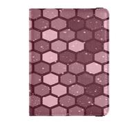 Étui de passeport en cuir synthétique imperméable pour les vacances en famille, carnet de passeport, essentiels de voyage, abeille, rose hexagonal, multicolore, 1 size, Décontracté