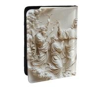 Étui de passeport en cuir synthétique imprimé en trois dimensions pour homme et femme, 16,5 cm, Noir , Taille unique