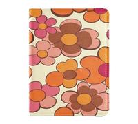Étui de passeport en cuir synthétique léger pour homme et femme, pour badge, carte d'identité, vaccin, portefeuille, essentiels de voyage, motif rétro groovy hippie fleurs, multicolore, 1 size,