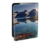 Étui de passeport en cuir synthétique pour passeport des îles de Norvège pour voyage, étui de protection pour passeport RFID mignon pour homme et femme