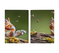 Étui de passeport en cuir synthétique ultra fin pour passeport avec motif oiseaux, écureuils, insectes, organiseur compact de qualité supérieure pour passeport international américain pour homme et