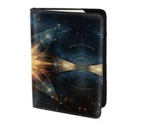 Étui de passeport en cuir véritable respectueux de l'environnement Motif planète