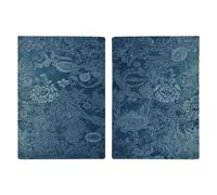 Étui de passeport en dentelle florale bleue ultra fine en cuir synthétique pour documents de voyage compact de qualité supérieure pour passeport international américain pour homme et femme